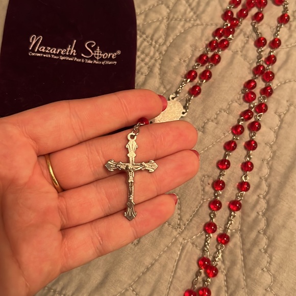 Red Rosary Beads - Picture 2 of 4